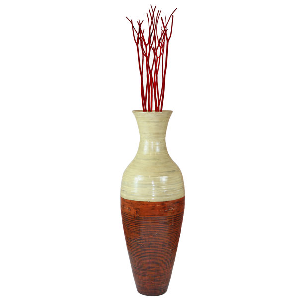 Dakota Fields Claxton Handmade Wood Floor Vase & Reviews Wayfair